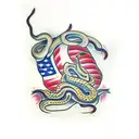 Haiti and Snakes tattoo design idea