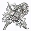 Celtic warrior  tattoo design idea