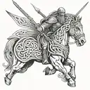Celtic warrior  tattoo design idea