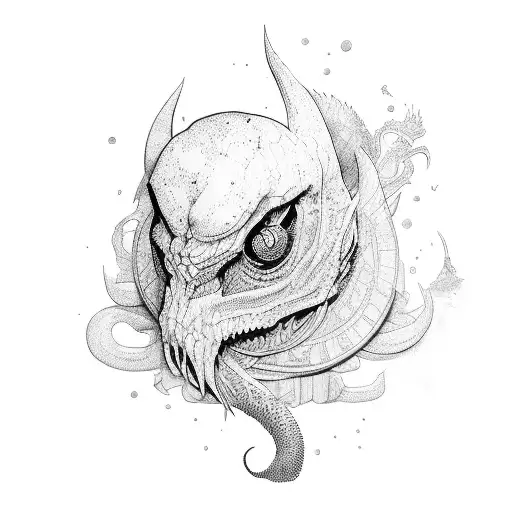 arcanjo gabriel, acima amuleto de São bento tattoo design idea