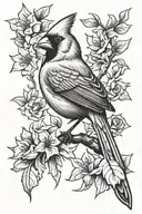 cardinal tattoo design idea