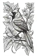 cardinal tattoo design idea