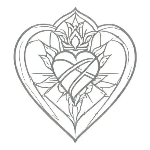 sacred heart luther seal tattoo design idea