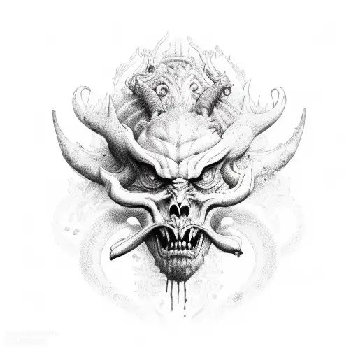 hell in paradise tattoo design idea