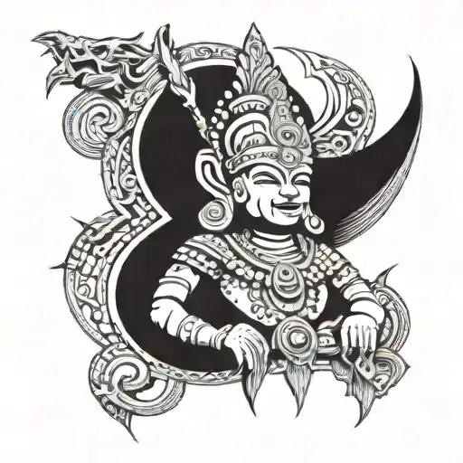 Maya deity Báalam tattoo design idea