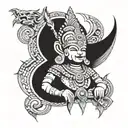 Maya deity Báalam tattoo design idea