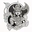 Maya deity Báalam tattoo design idea