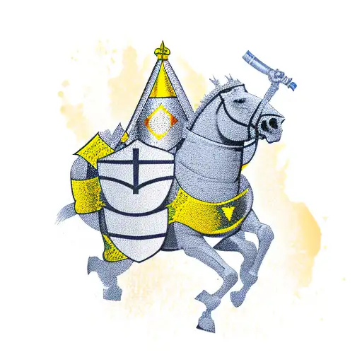 knight chess piece with beer hops tattoo design idea