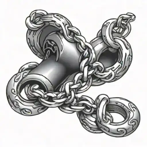 new chain same shackles tattoo design idea