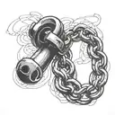 new chain same shackles tattoo design idea
