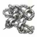new chain same shackles tattoo design idea