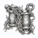 new chain same shackles tattoo design idea
