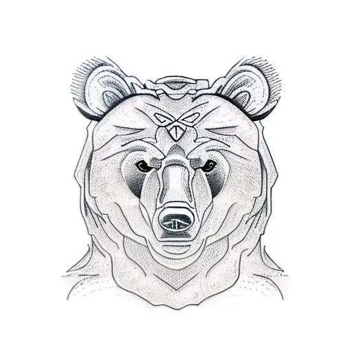 Bear tattoo design idea