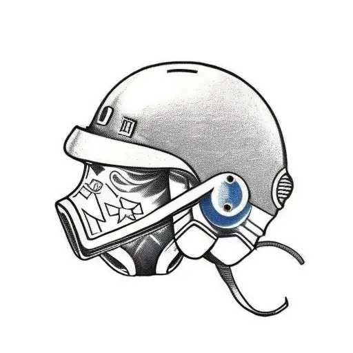 Peach with helmet and roller skate wheels tattoo design idea