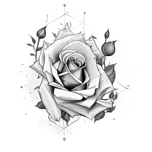 palestinian map with roses tattoo design idea