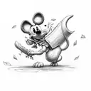 goofy small animals doing a funny activity tattoo design idea