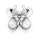 A surrealistic interpretation of a butterfly emerging from a paintbrush tattoo design idea