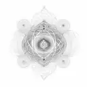 frequencies of the chakras as sinusoidal graphs, harmoniously arranged around the calf.  396 Hz,  417 Hz,  528 Hz,  639  tattoo design idea