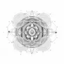 frequencies of the chakras as sinusoidal graphs, harmoniously arranged around the calf.  396 Hz,  417 Hz,  528 Hz,  639  tattoo design idea