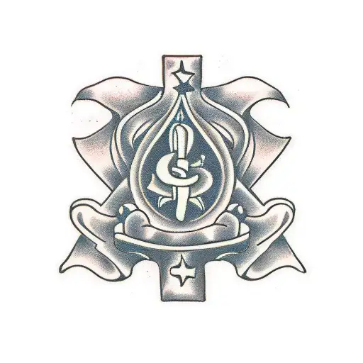 gravestone tattoo design idea