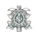 gravestone tattoo design idea