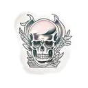 gravestone tattoo design idea