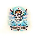 gravestone tattoo design idea