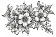 flowers and vines tattoo design idea