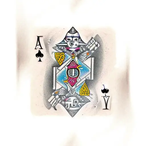 Blacked Queen of Spades tattoo design idea