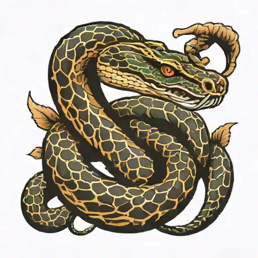 Cobra snake tattoo design idea