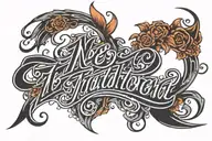 script font tattoo design idea