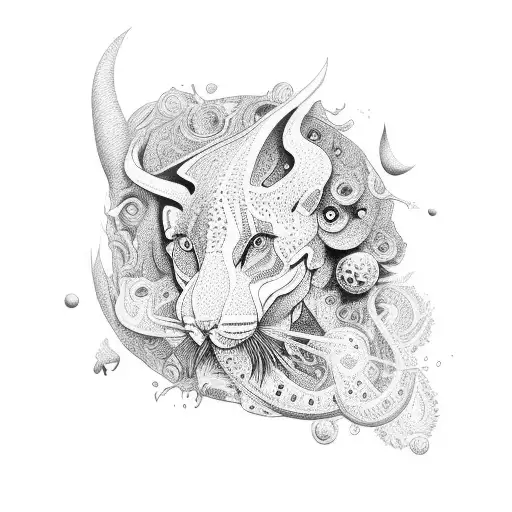 psychedelic absurd  tattoo design idea