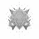 random mathematical psychedelic  tattoo design idea