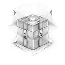 A modern interpretation of Pandoras box, incorporating elements of history tattoo design idea