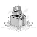 A modern interpretation of Pandoras box, incorporating elements of history tattoo design idea