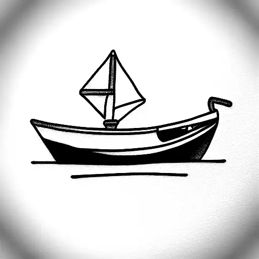 harpoon boat tattoo design idea