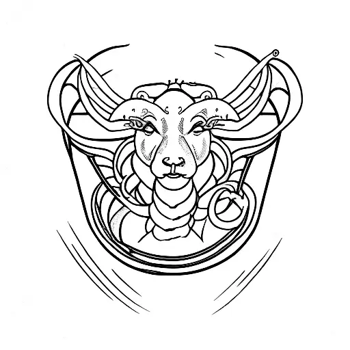 aries and cancer tattoo design idea