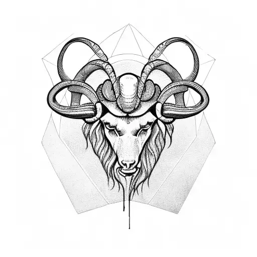 aries and cancer tattoo design idea