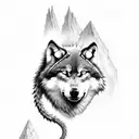 wolf and dragon tattoo design idea