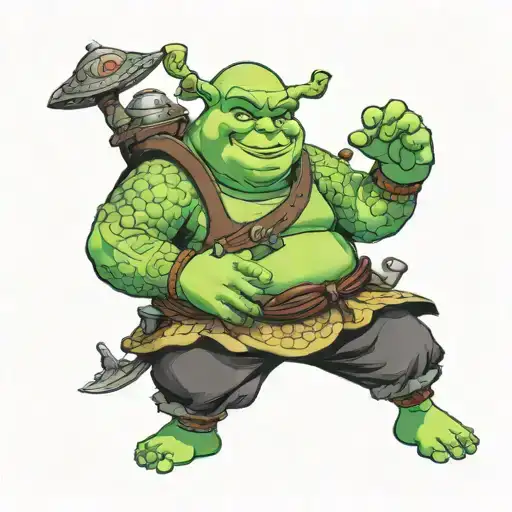 shrek tattoo design idea