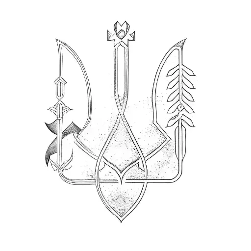 the emblem of ukraine tattoo design idea