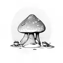 toadstool tattoo design idea