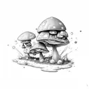 toadstool tattoo design idea