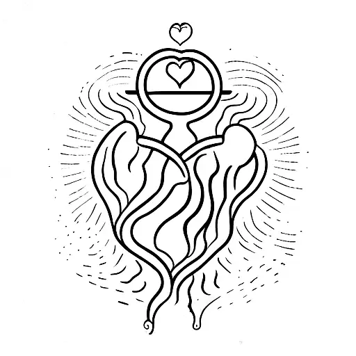 Crying Heart tattoo design idea