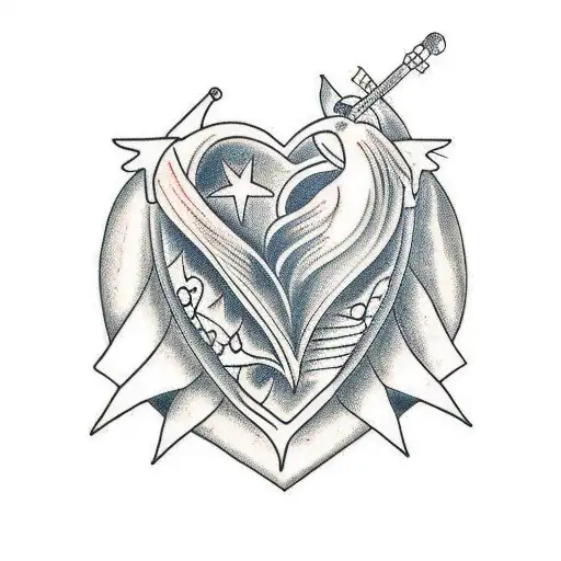 Crying Heart tattoo design idea