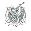 Crying Heart tattoo design idea