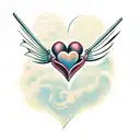 Crying Heart tattoo design idea