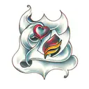 Crying Heart tattoo design idea