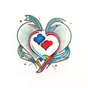 Crying Heart tattoo design idea