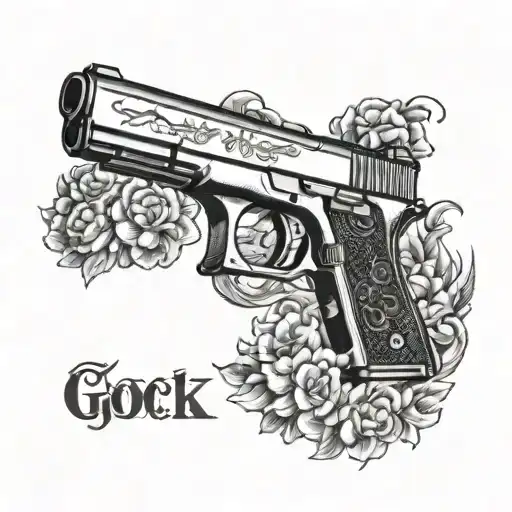 glock 18 tattoo design idea